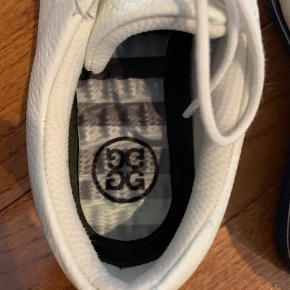 G Fore White/Black Studded Golf Shoes sz 8.5